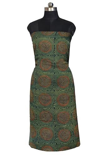 Image of Ethnics of Kutch Women's Ajrakh Modal Silk Natural Dye Hand Block Print Unstitched Kurta Fabric (For Lenght - Refer Bullet Point Below)