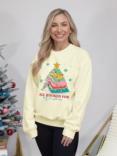 Christmas Sweatshirts for Women Funny Christmas Tree Xmas Cute Graphic Long Sleeve Shirt