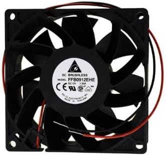 Delta FFB0912EHE 92mm X 38mm Extreme High Airflow Fan – 12V, 4800 RPM, 110 CFM, Ball Bearing, New Genuine