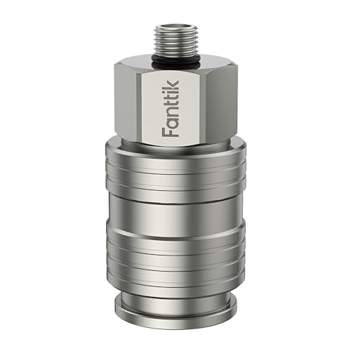 Fanttik X8 APEX Connecter for Brad Nailer, 1/4 Inch Female Industrial Air Coupler with VG8 Thread, 300 PSI Max Pressure, 842℉ Heat Resistant Quick Connector Air Coupler