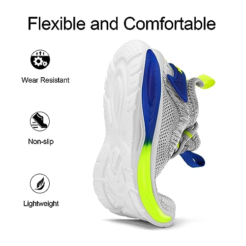 RUNSIDE Boys Girls Sneakers, Lace up Kids Tennis Shoes for Walking/Running Lightweight Breathable Gym Shoes Outdoor, Little Kid/Big Kid - Image 5