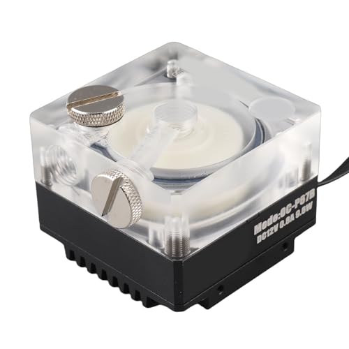 Image of ZDETGU Water Cooling Pump 2600RPM PWM Speed Control Quiet Acrylic Aluminum Computer Cooling System for PC Gaming and Workstations (Black)