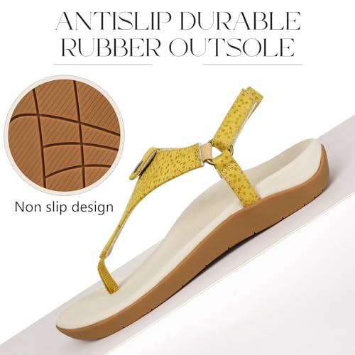 ERGOfoot Orthopedic Sandals for Women, Adjustable Thong Arch Support Flip Flops Stylish Dress Sandals for Standing All Day4