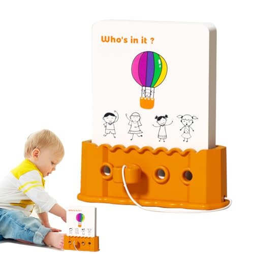 Yuemeuy Cartes Flash pour - Interaction Corde Clé | Support Visuel Préscolaire,Créatif Interactif pour Jeu De Logique Précoce Maternelle Cadeaux De Noël Éducation