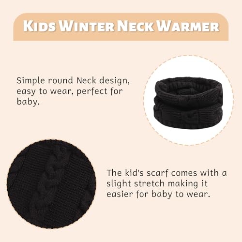 OMUKY Kids Scarf Knitted Neck Warmer infant Toddler Girls Boys Cold Weather Soft Scarves2