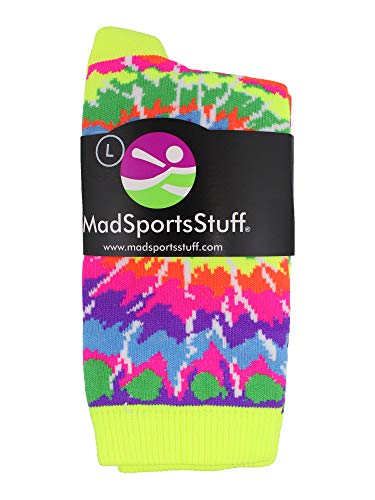 MadSportsStuff Crazy Tie Dye Crew Socks Basketball Volleyball Lacrosse Football for Girls or Boys2