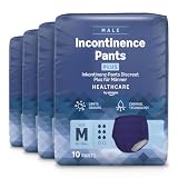 Healthcare by Amazon Homme Culottes Plus Moyen - 40 Pièces (4 paquets de 10), Bleu (Ancien...