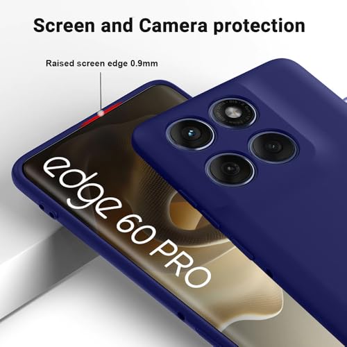 Image of Back Cover for Motorola Moto Edge 60 Pro 5G | Full Camera Protection | Premium Liquid Silicon Case | Flexible Bumper Case for Motorola Moto Edge 60 Pro 5G (Dark Blue)
