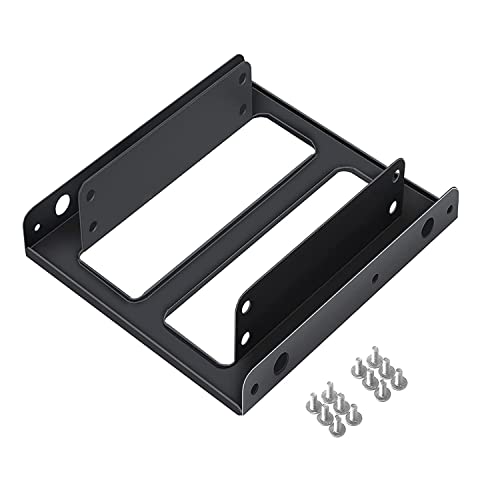Image of XIKKART Bracket Mounting Kit 2.5 inch to 3.5 inch Internal Hard Disk Drive SSD /HDD Holder Adapter Metal Mounting Bracket Tray Kit