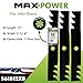 MaxPower 561812XB Set of 3, 3-N-1 Commercial Mulching Blades for 48 in. Cut John Deere Mowers Replaces OEM no. GX21784, GX21786, GY20852