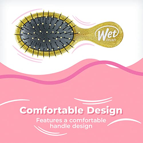 Wet Brush Disney Mini Original Detangler Hair Brush - Belle, Glitter-Ball - Comb For Women, Men And Kids - Wet Or Dry - Natural, Straight, Thick And Curly Hair - Pain-Free For All Hair Types #TOP29