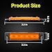PSDRIQQ 40 Pack 6 LED Trailer Marker Light, DC12-24V Clearance Side Indicator Lamp for RV Camper Truck Van Caravan Boat - Amber