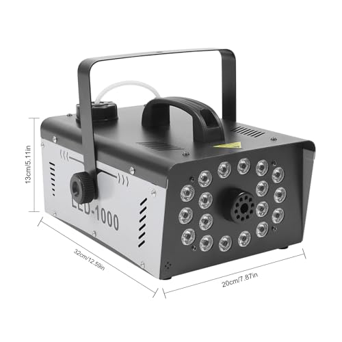 Máquina de humo LED 1000W con 18 luces y control dual miniatura 5