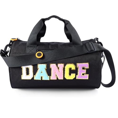 Image of Dance Bag for Girls Sport Gym Duffle Bags Overnight Travel Bags Fun Dance Workout Duffel Bag Toddler Cute Bag for Dancers, Girls, Teens, Student Athletes