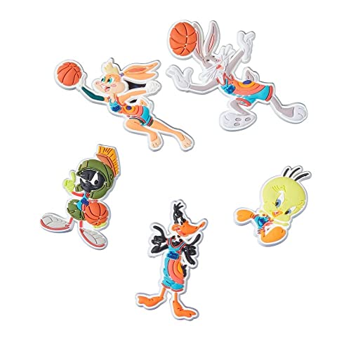 Crocs Unisex-Adult Jibbitz Shoe Space Jam Multi Pack Basketball Charms 5 Pack