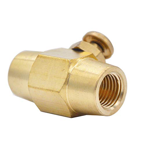 YOUHO Brass 1/4" NPT Female Thread Push Button Check Valve Switch Shut