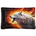 Kigai Wolf Dog Bed Machine Washable Pet Bed Mattress Comfortable Soft Pet Bed Mat Non-Slip Bottom Couch for Small Medium Dogs,24x18 Inch