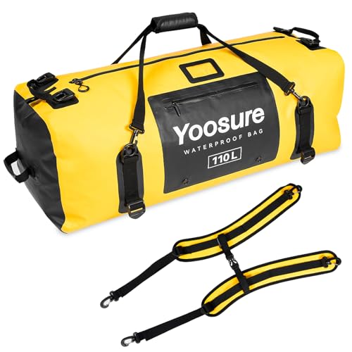 Waterproof 110L Duffel Bag with Straps & Handles