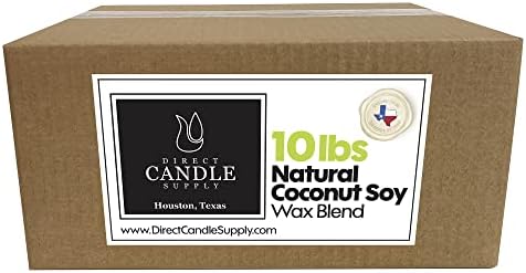 Coconut Soy Wax Blend Candle Making - 10 & 20 lb. Creamy Blend for High Load Fragrance Formulation - (10 lb)
