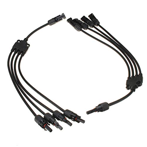 ANFIL Y-style Coupleur connecteur de câbles de dérivation panneau solaire - 1 mâle vers 4 femelles (M/4F) et 1 femelle vers 4 mâles (F/4M) Cover