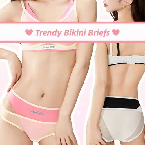Cute Candy-Colored Panties Low-Waist Bikini Briefs with Show-Off Edges Summer Novelty Underwear Beach Vacations2