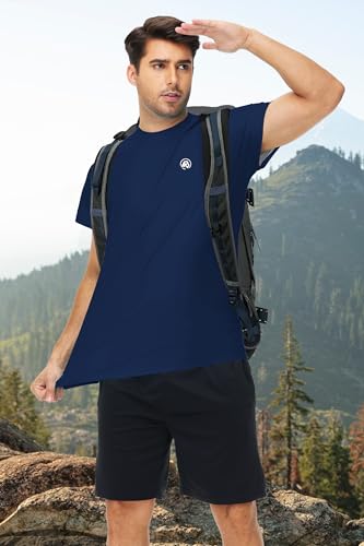Image of AOBUTE Mens Swim Shirts Short Sleeve UPF 50+ Sun Shirt Quick Dry Rash Guard Fishing Swimming Shirt