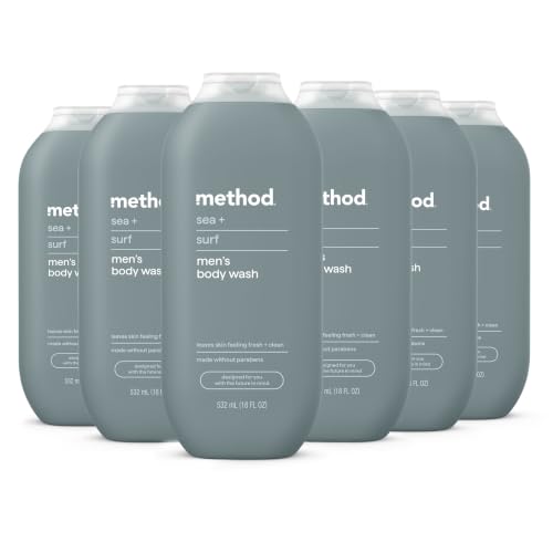Image of method Men's Body Wash, Sea + Surf, 18 fl oz, 6 Pack