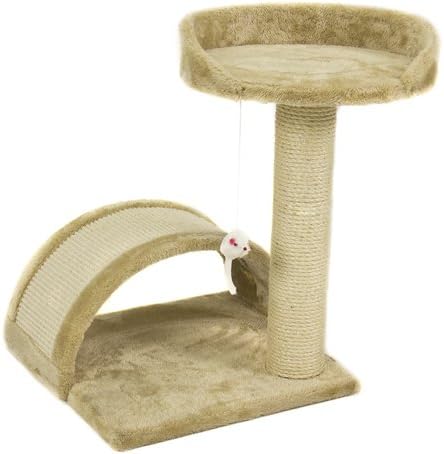 Best Choice Products Cat Tree Post Scratcher Furniture Play House Pet Bed Kitten Toy, Beige