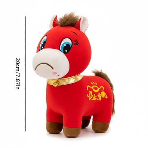 Figurine de cheval en peluche zodiaque chinois 2026 pour table - 7