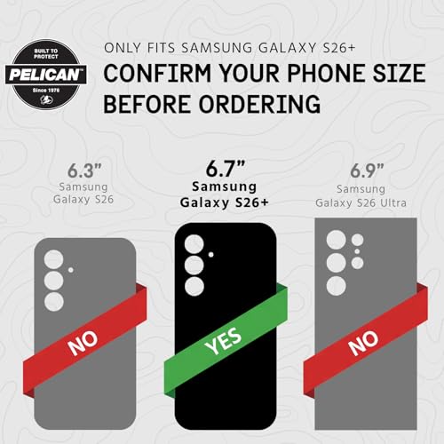 Pelican Voyager Samsung Galaxy S26 Plus Case - Rugged Phone Case - Black - image 2