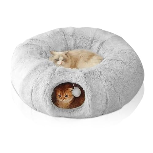 RNPKZ Katzentunnel, Katzentunnel Rund, Großer Katzentunnels mit Zwei Eingängen Katzenhöhle, Katzen Donut mit Katzenbett, Katzen Tunnel mit...