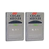 20 Organ BLx1 Round Shank Overlock Serger Needles - Interchangeable with Singer 2053, Juki JLx1, Babylock BLx4, Industrial 16x231 ~ Multiple Sizes! (Metric Size 90/14)