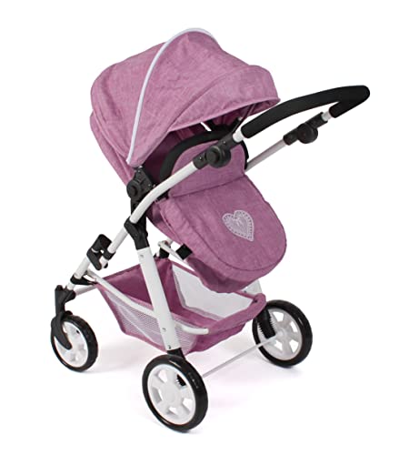 Bayer Chic 2000 - Passeggino Per Bambole Nele, Passeggino Combinato 2 In 1 Per Bambini Dai 3 Agli 8 Anni, Passeggino Per Bambole Con Navicella Trasformabile, Passeggino Per Bambole Fino A 50 Cm Di - 3