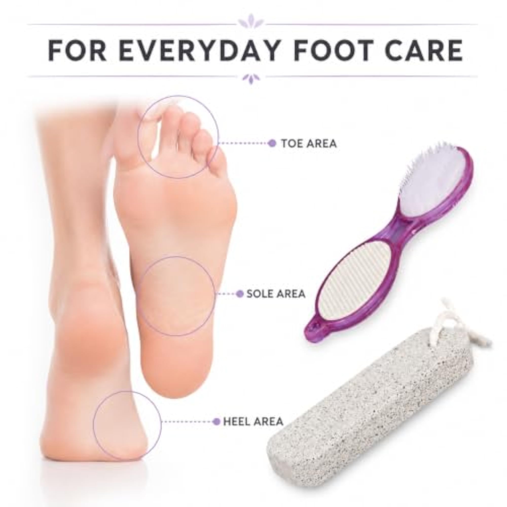 Foot Scrubber for Dead Skin, Combo Set