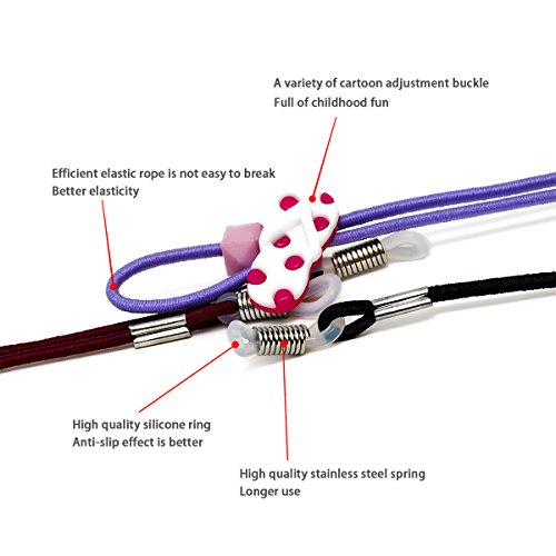 Half Crescen Kids Glasses Strap (Pack Of 12) Eyeglasses Straps For Kids, Sunglasses Holder Strap For Kids Girls #TOP4