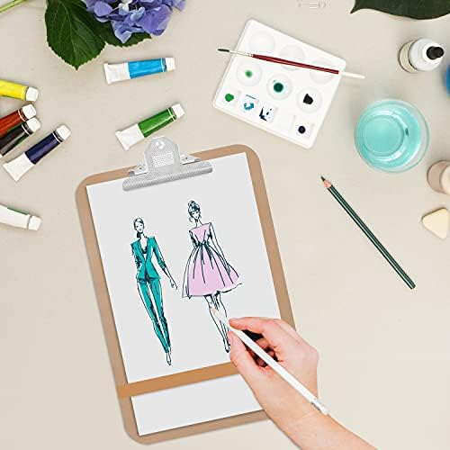 Kurtzy Artist Sketch Board 28 X 43cm 11 02 X 16 93 Inches Portable Solid Tote Wooden Hardboard Clipboard With Handle And Clip Painting Sketching Drawing Studio School