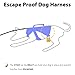 Huntboo Escape Proof Dog Harness, Escape Artist Harness, Reflective Dog Harness with Handle, Durable,Adjustable Vest for Small Medium Large Dogs Walking, Training, and Running Gear(Technicolor Blue,S)