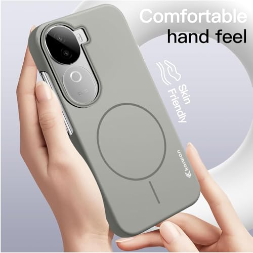 Image of KARWAN️Magnetic Ultra Slim-Fit Back Case Cover for Vivo V40E |Hard PC Case Cover| Ultra-Thin & Light Weight with [Ultra Premium Feel] Case for Vivo V40E(6.8 inch)(Grey)