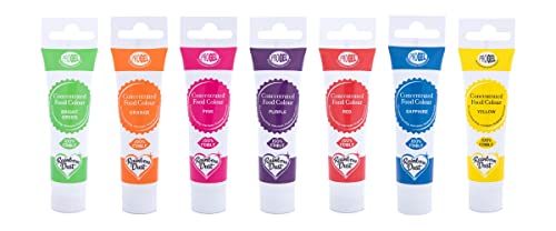 RAINBOW Dust ProGel Icing Colour Paste Gel Food Colouring Sugarcraft Set - 7 PK