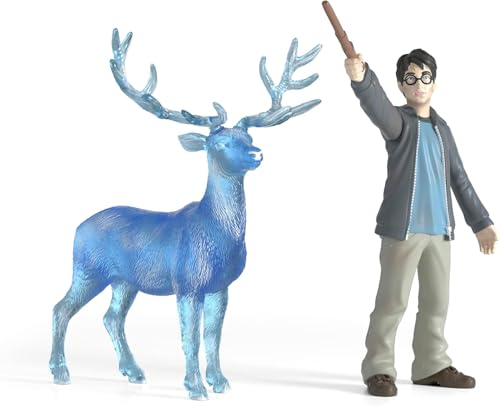 Schleich Harry Potter | Harry Potter & Son Patronus 42680 | Coffret avec Figurine garçon & biche translucide | Figurines à Collectionner et Cadeau pour...