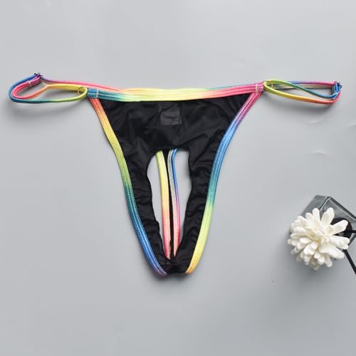Men's See Through Mesh Thong Underwear Sexy Hollow Out G-String Panties Bulge Pouch T-Back Thongs3