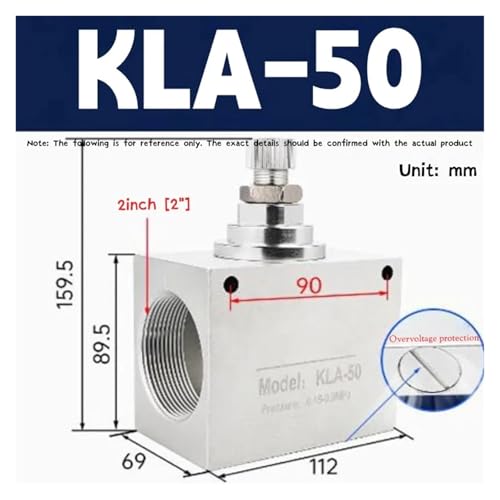 Clapet anti-retour KLA-50 à haute étanchéité pour bloquer le reflux d'air