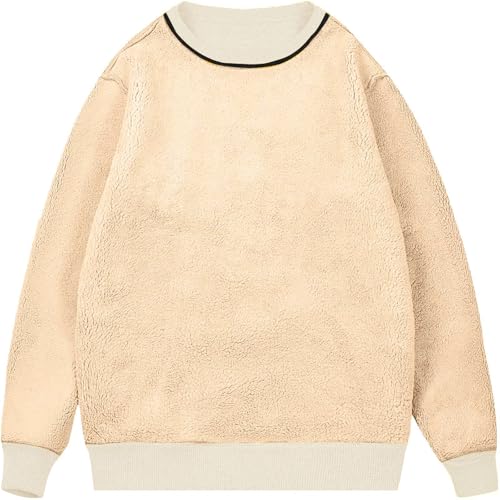 Mens 2 Piece Tracksuit Sets Winter Warm Casual Sherpa Lined Fleece Sweatshirts Drawstring Jogger Sweatpant Sweatsuits3