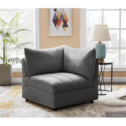 Sillón Modular Gris Terciopelo Jacob Collection miniatura 2