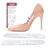 High Heel Cushion Inserts for Women - Welnove 3/4 Invisible Insoles with Arch Support Prevent Feet from Sliding Forward - Shock Absorption - Comfort Shoe Pads for High Heels Sandals Wedges Flats