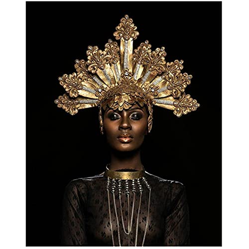 Affiches sexy fille africaine or noir pour habiller un grand mur vide