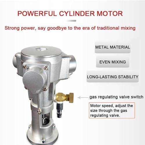 1 Ton IBC Tank Air Agitator - Pneumatic Paint Mixer & Stirring Machine, Folding Pailer with Support Handle, Ideal for Ink Dissolver & 5-Cylinder Mixing