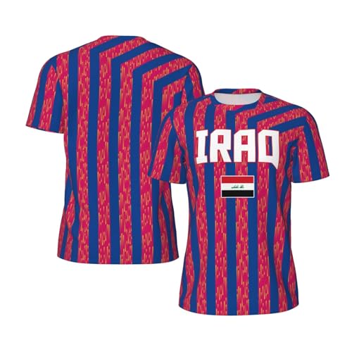 DABOYOZHZH Iraq Flag Cool Iraqans (56) Sports Jersey Mesh T-Shirt 3D Print for Running Cycling Soccer Tennis Fitness Climbing Shirts