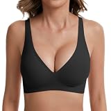 Lemef Jelly Bra for Women Gel Push-Up Wireless Plunge Bralette Support