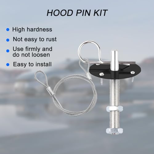 image for Mandark Car Hood Pins Kit, Stainless Steel Automotive Engine Hood Pin 